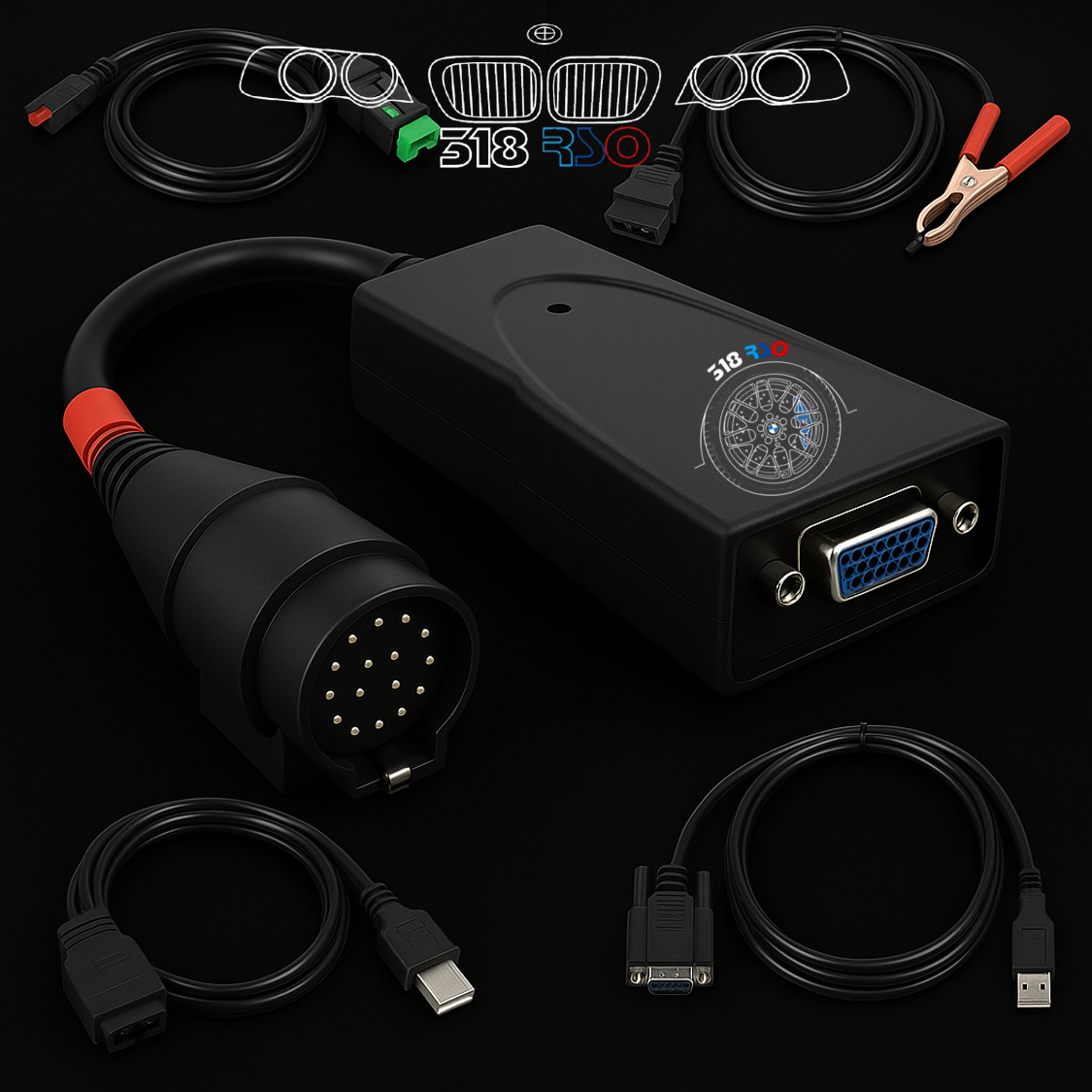 Cable Lexia3 + PP2000 Full Set (+ 4 accessoires)